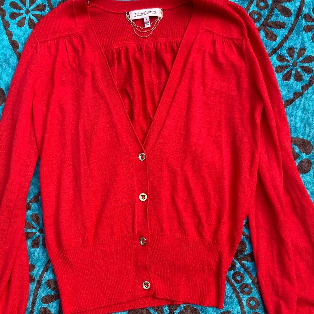 JUICY COUTURE BUTTON DOWN CARDIGAN